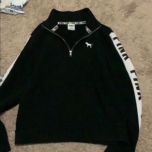 VS Pink crew neck sweater with pocket